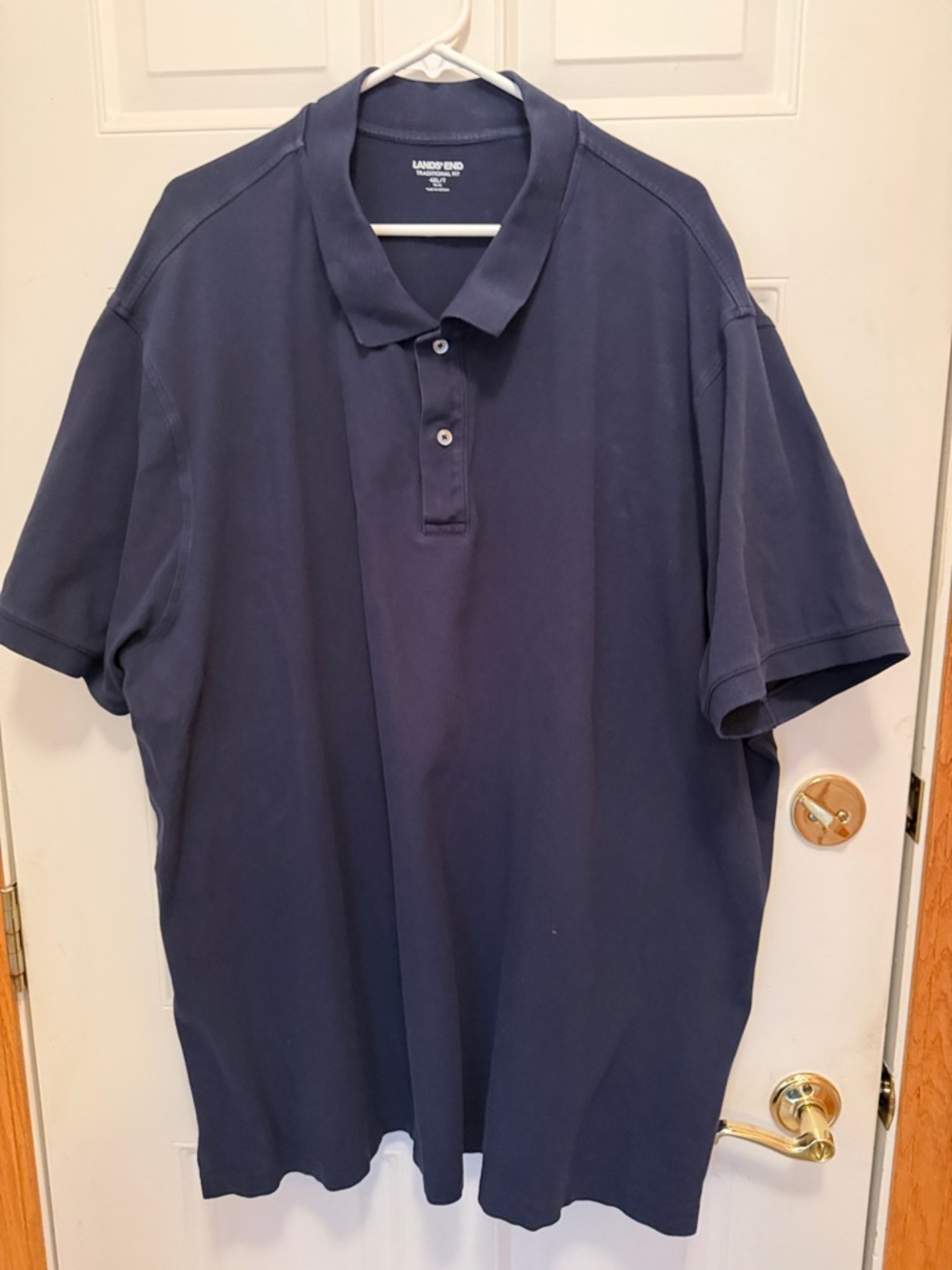 Lands End Big and Tall Men’s Navy Blue Polo Shirt.  4XLT